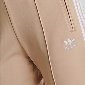 adidas Beige Trefoil Track suit with White Stripes